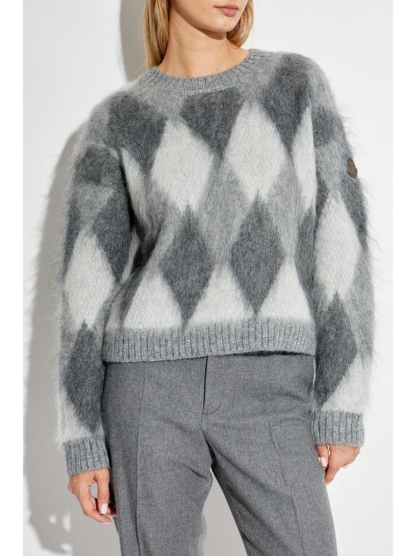 Browns Moncler Argyle Jumper | Browns Knitted Sweaters