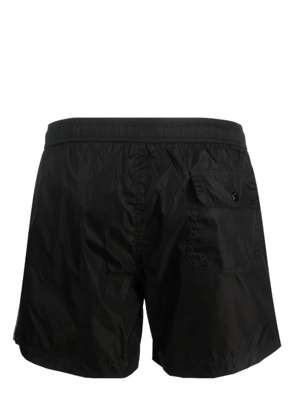 Browns Moncler Black Logo-Appliqué Swim Shorts | Browns Swim & Board Shorts