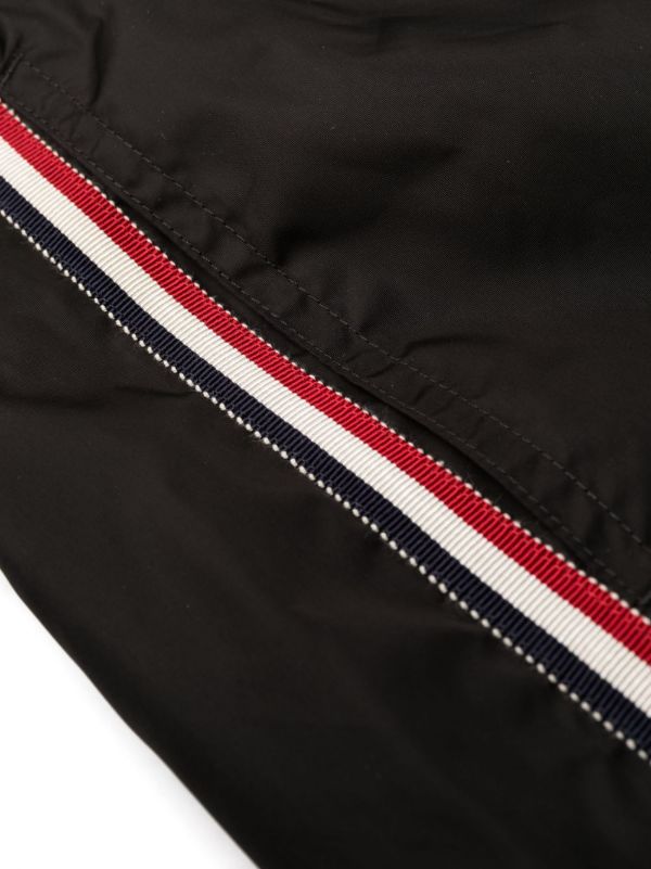Browns Moncler Black Logo-Appliqué Swim Shorts | Browns Swim & Board Shorts
