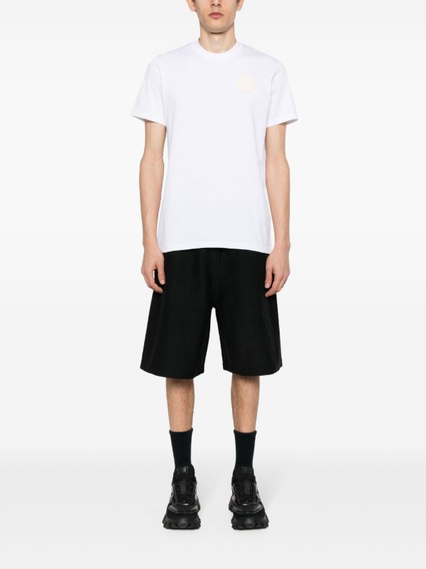 Browns Moncler Black Logo Embossed Track Shorts | Browns Track & Running Shorts