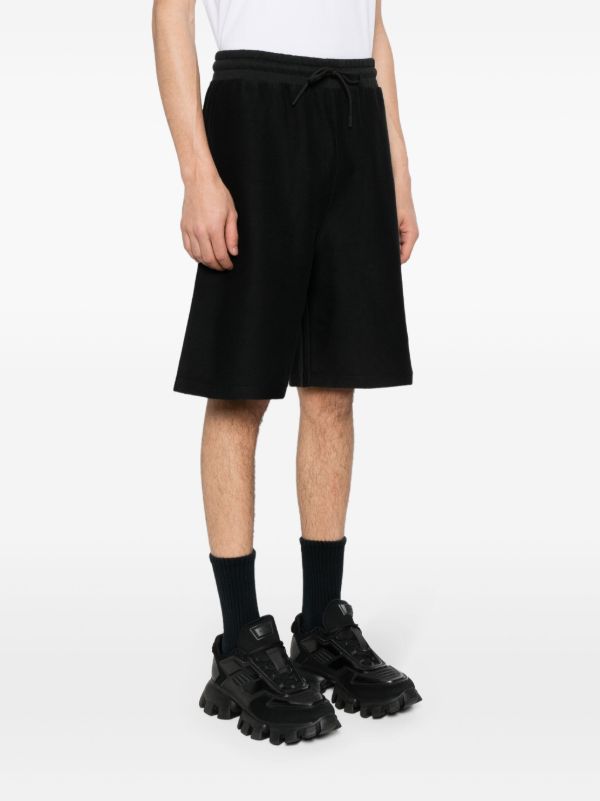 Browns Moncler Black Logo Embossed Track Shorts | Browns Track & Running Shorts