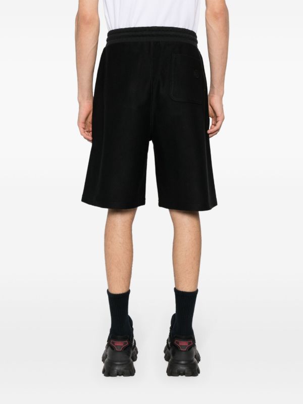 Browns Moncler Black Logo Embossed Track Shorts | Browns Track & Running Shorts