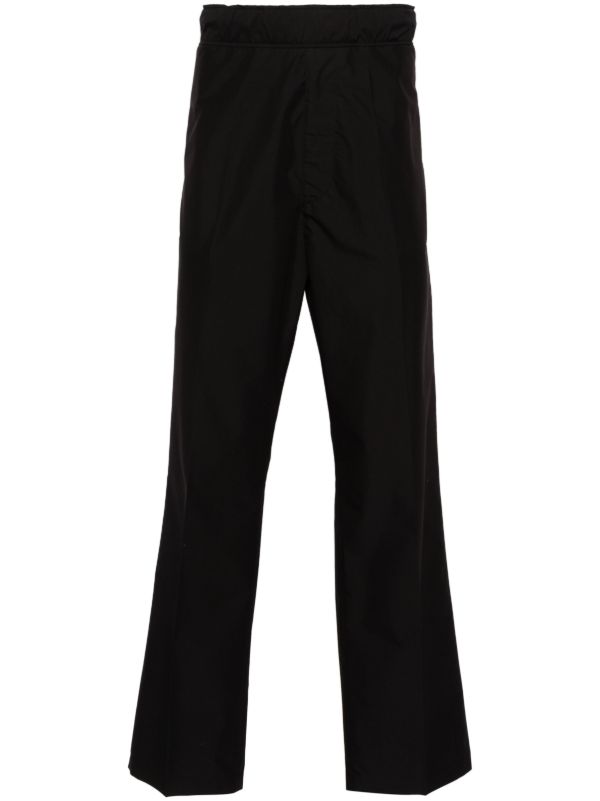 browns Moncler Black Logo-Patch Straight-Leg Trousers | Browns Regular-Fit & Straight Leg Pants