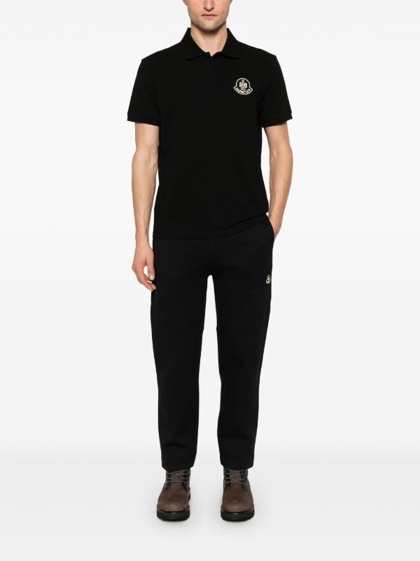 Browns Moncler Black Year Of The Snake Polo Shirt | Browns Polo Shirts