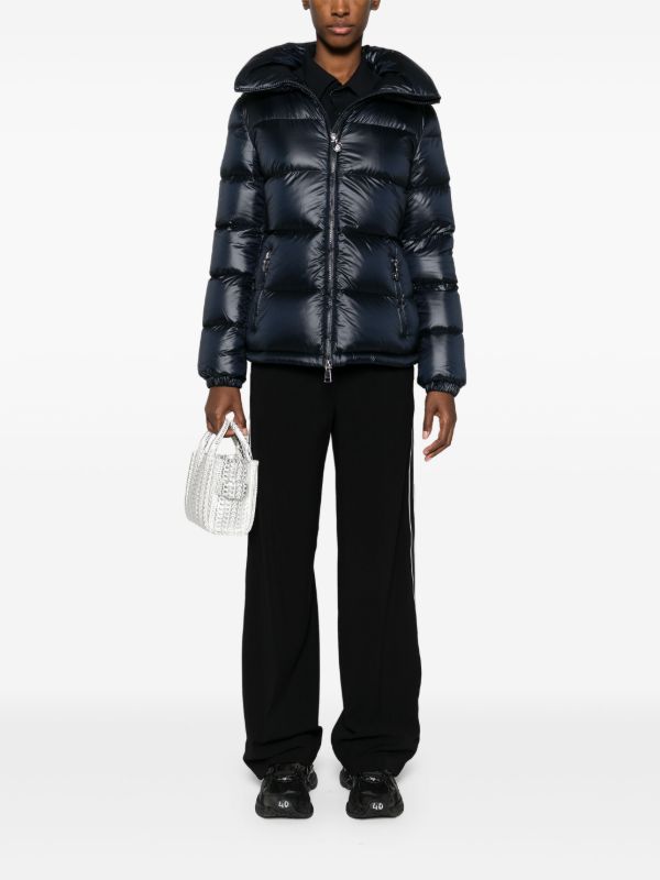 Browns Moncler Blue Hooded Quilted Jacket | Browns Down Jackets