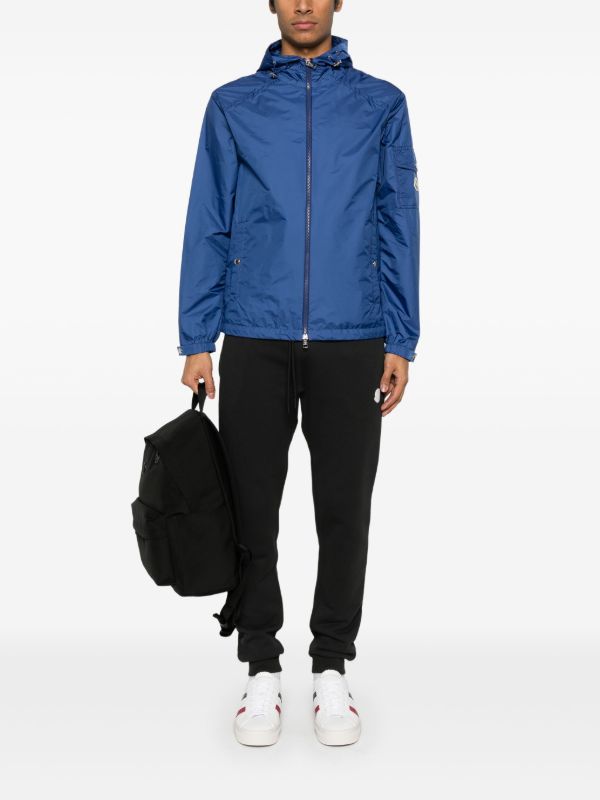 Browns Moncler Blue Hooded Windbreaker Jacket | Browns Sport Jackets & Windbreakers