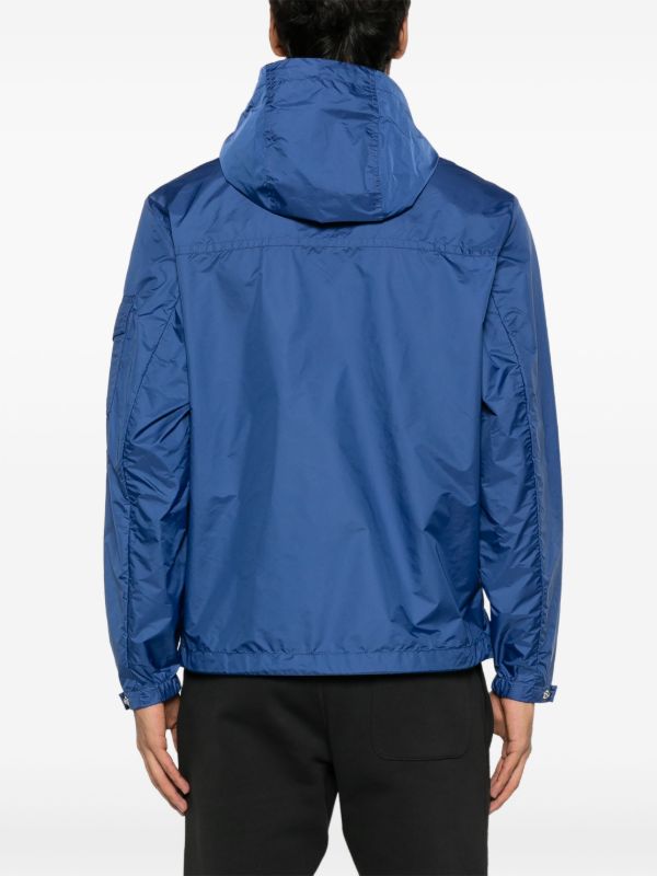 Browns Moncler Blue Hooded Windbreaker Jacket | Browns Sport Jackets & Windbreakers