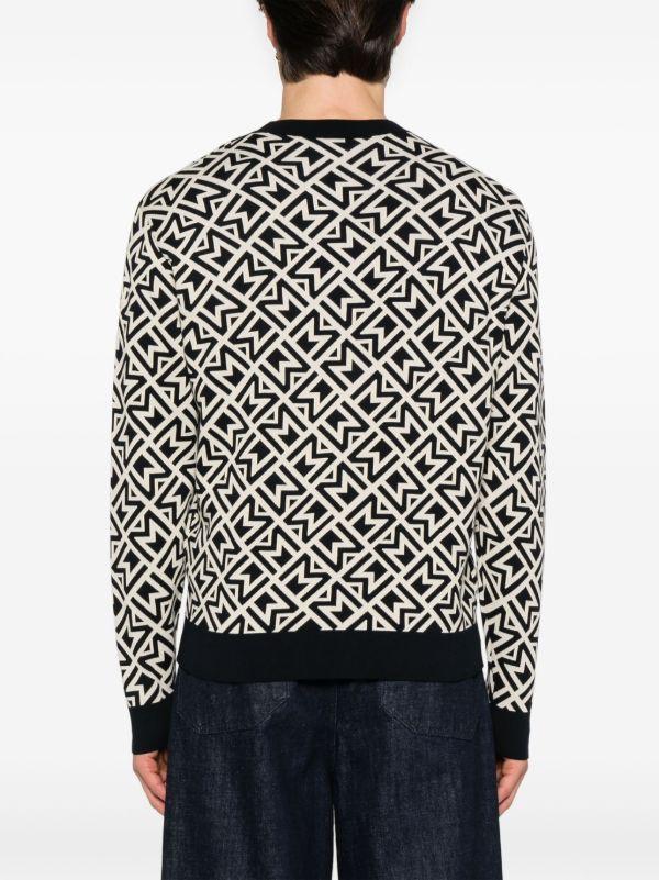Browns Moncler Blue Monogram Sweater | Browns Knitted Sweaters