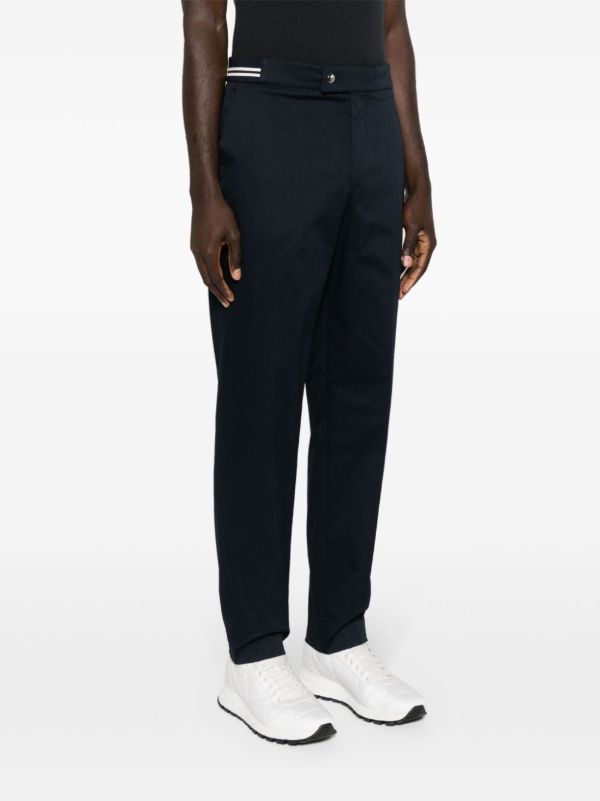 Browns Moncler Blue Straight-Leg Cotton Trousers | Browns Regular-Fit & Straight Leg Pants