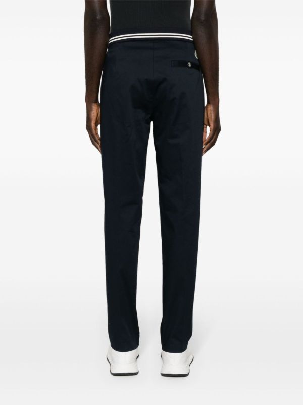 Browns Moncler Blue Straight-Leg Cotton Trousers | Browns Regular-Fit & Straight Leg Pants