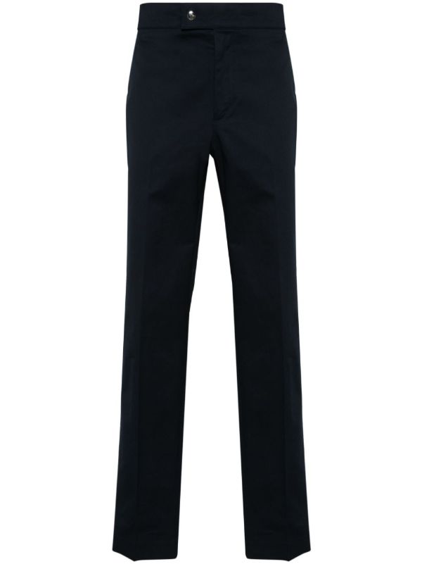 browns Moncler Blue Straight-Leg Cotton Trousers | Browns Regular-Fit & Straight Leg Pants