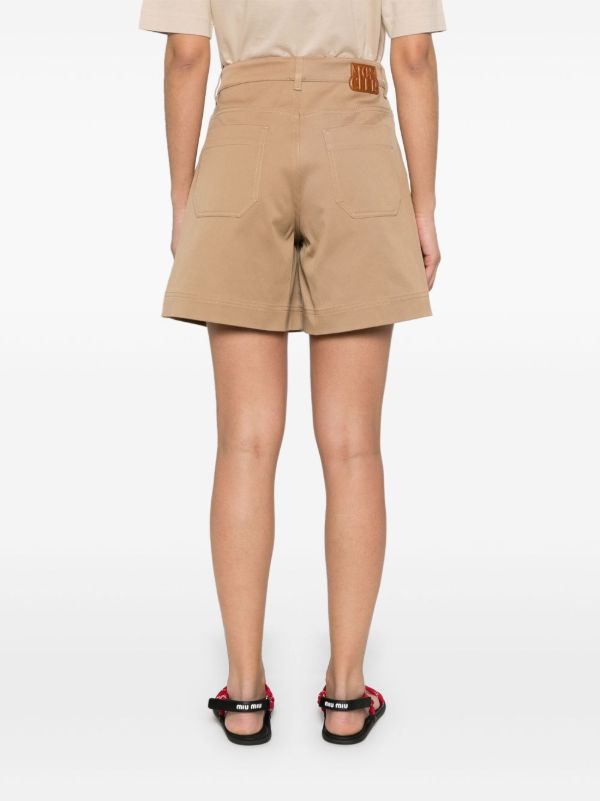Browns Moncler Gabardine-Weave Bermuda Shorts | Browns Short & Mini Shorts