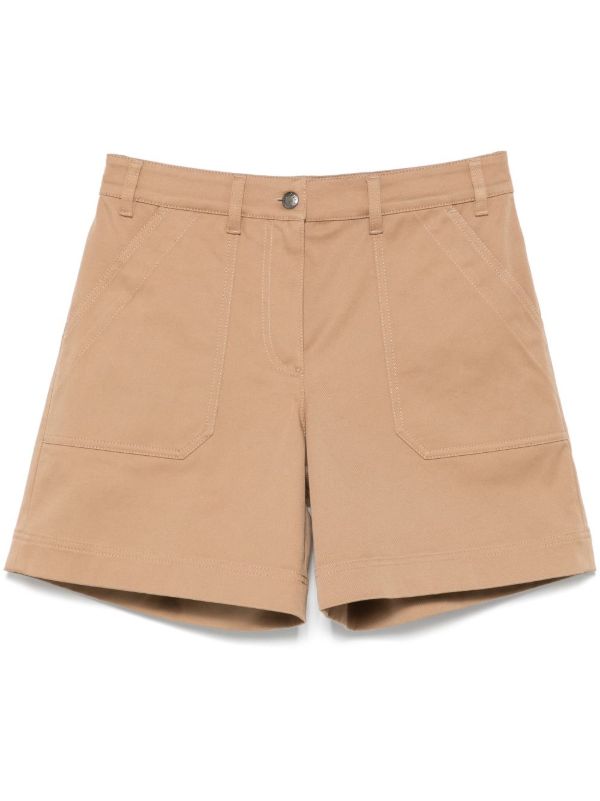 browns Moncler Gabardine-Weave Bermuda Shorts | Browns Short & Mini Shorts