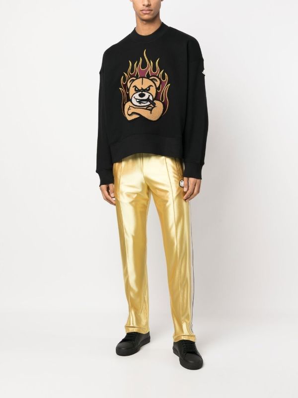 Browns Moncler Genius Black Graphic-Print Crew-Neck Sweatshirt | Browns Sweatshirts
