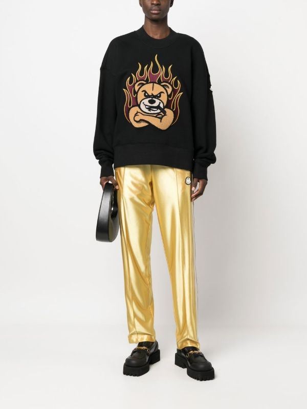 Browns Moncler Genius Black Graphic-Print Crew-Neck Sweatshirt | Browns Sweatshirts