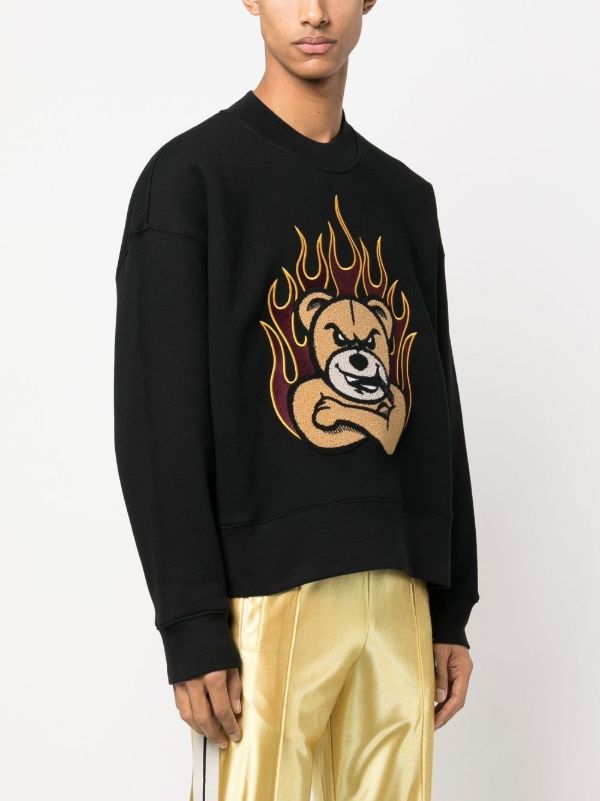 Browns Moncler Genius Black Graphic-Print Crew-Neck Sweatshirt | Browns Sweatshirts