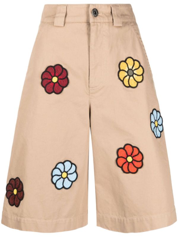 browns Moncler Genius X JW Anderson Neutral Bermuda Shorts | Browns Knee-Length Shorts