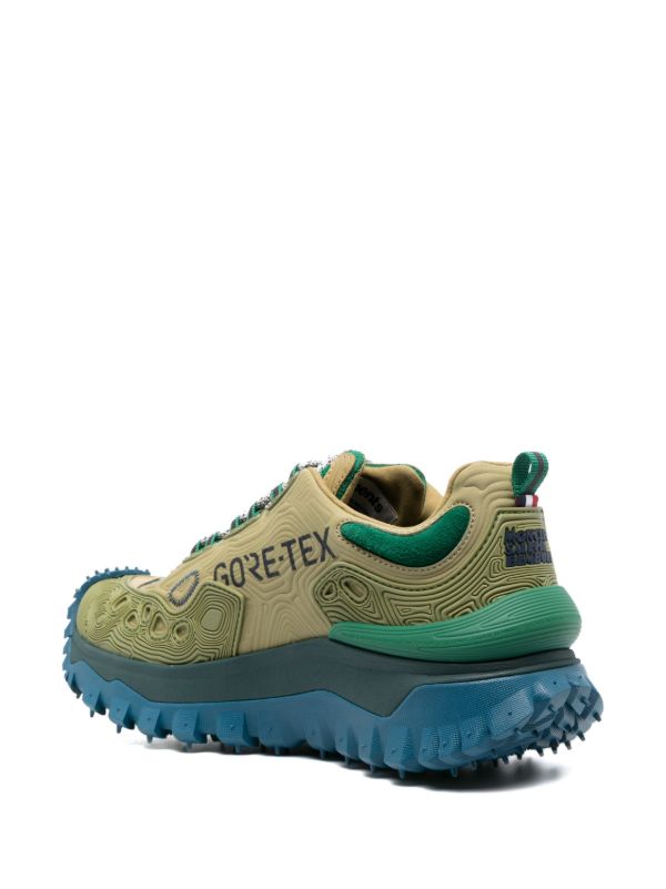 Browns Moncler Genius X Salehe Bembury Green Trailgrip Grain Sneakers | Browns Performance Trainers