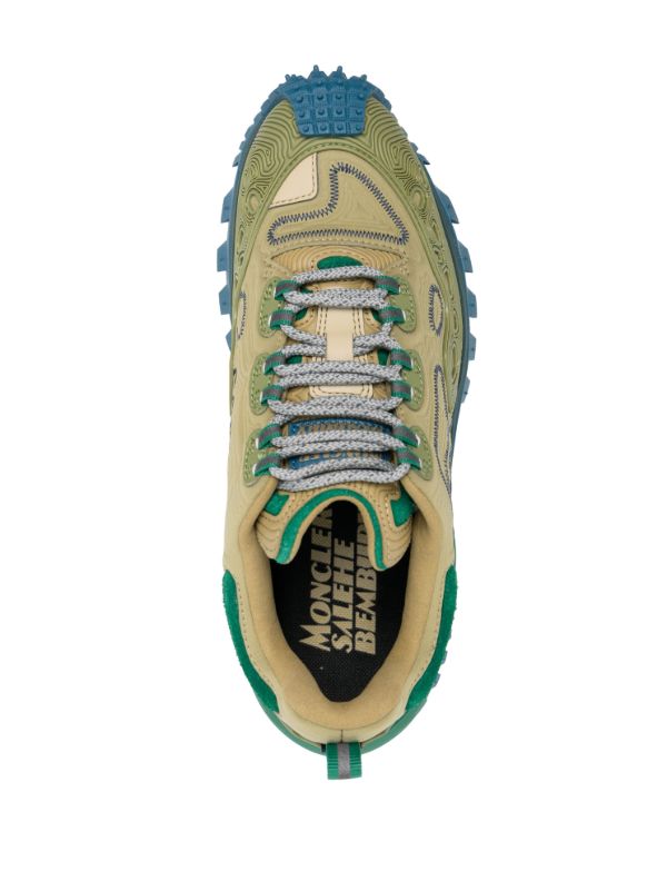 Browns Moncler Genius X Salehe Bembury Green Trailgrip Grain Sneakers | Browns Performance Trainers