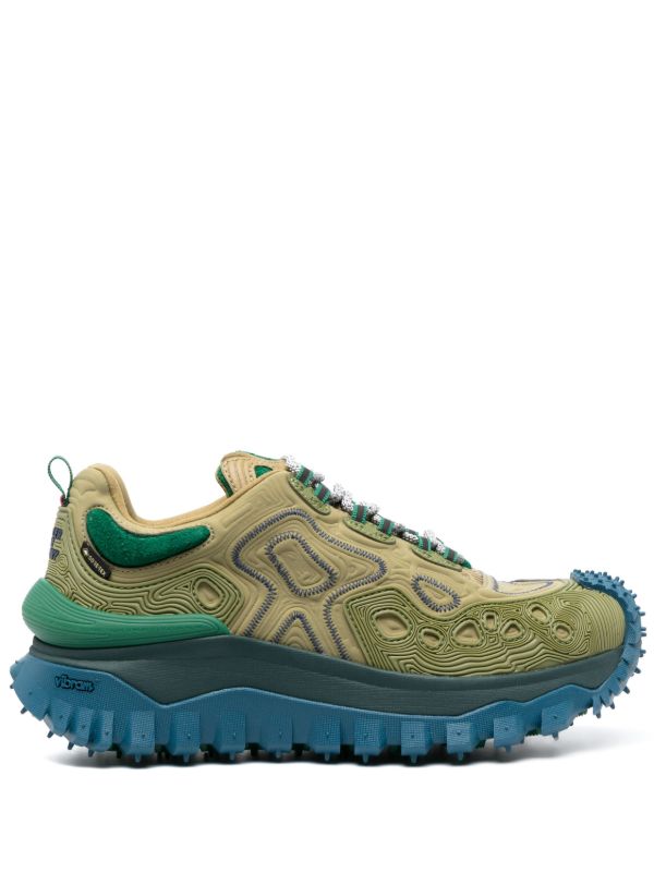 browns Moncler Genius X Salehe Bembury Green Trailgrip Grain Sneakers | Browns Performance Trainers