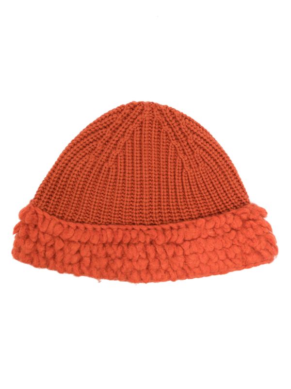 browns Moncler Genius X Salehe Bembury Orange Ribbed-Knit Beanie Hat | Browns Hats