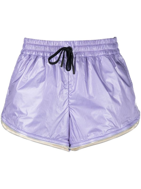 browns Moncler Grenoble purple padded ripstop track shorts | Browns Short & Mini Shorts