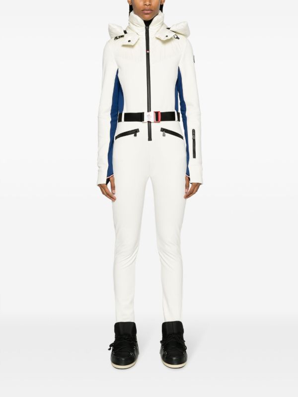 Browns Moncler Grenoble White Padded Hooded Ski Jumpsuit | Browns Ski All-In-One