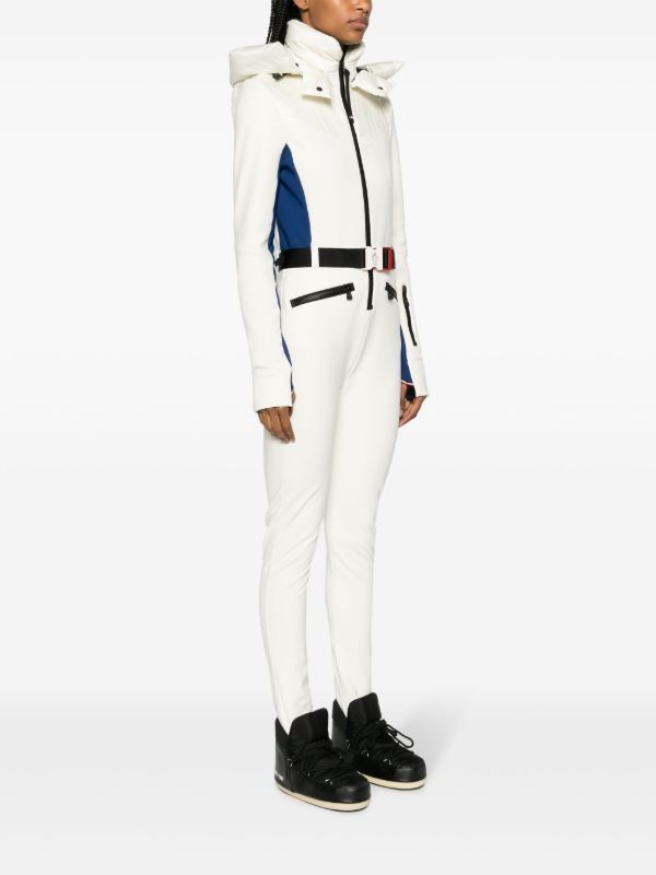 Browns Moncler Grenoble White Padded Hooded Ski Jumpsuit | Browns Ski All-In-One