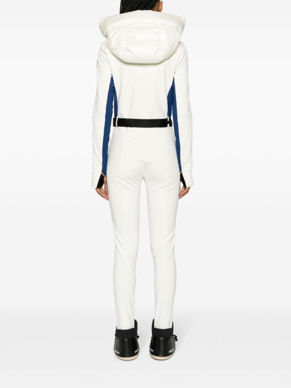 Browns Moncler Grenoble White Padded Hooded Ski Jumpsuit | Browns Ski All-In-One