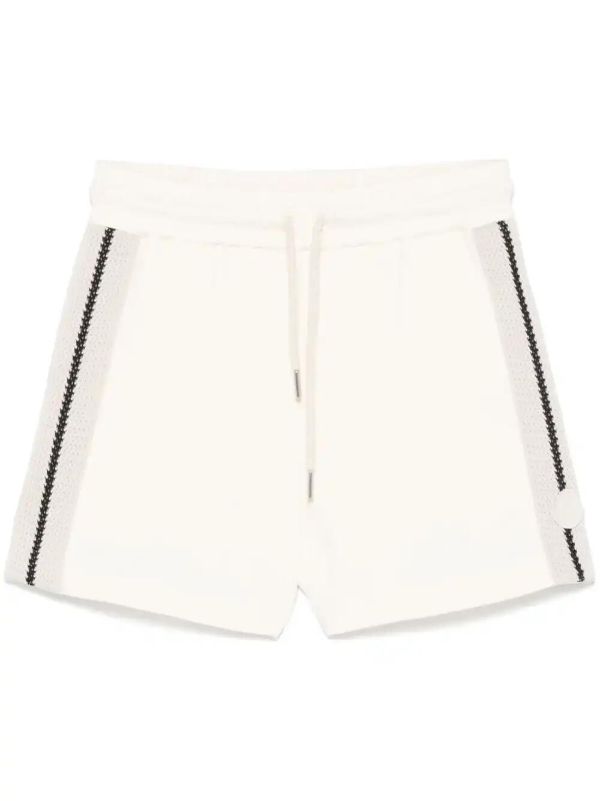 browns Moncler knitted-trim track shorts | Browns Short & Mini Shorts