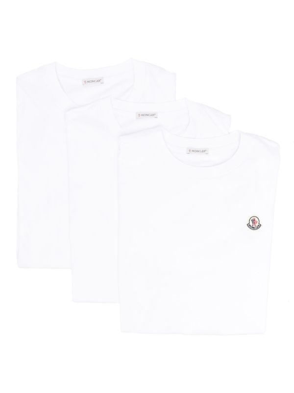 browns Moncler logo-appliqué T-shirts (pack of three) | Browns T-Shirts