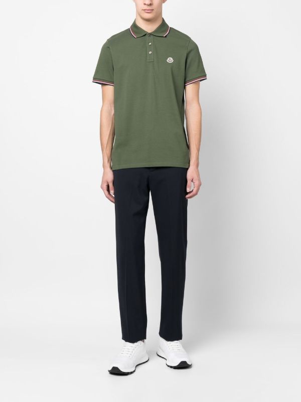Browns Moncler Logo-Patch Polo Shirt | Browns Polo Shirts