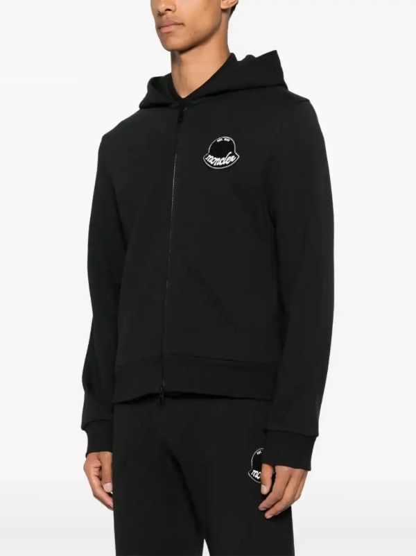 Browns Moncler Logo-patch Zip-up Hoodie | Browns Hoodies