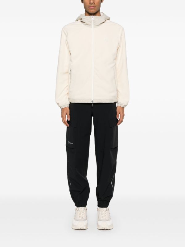 Browns Moncler Neutrals Zip-Up Hooded Jacket | Browns Sport Jackets & Windbreakers