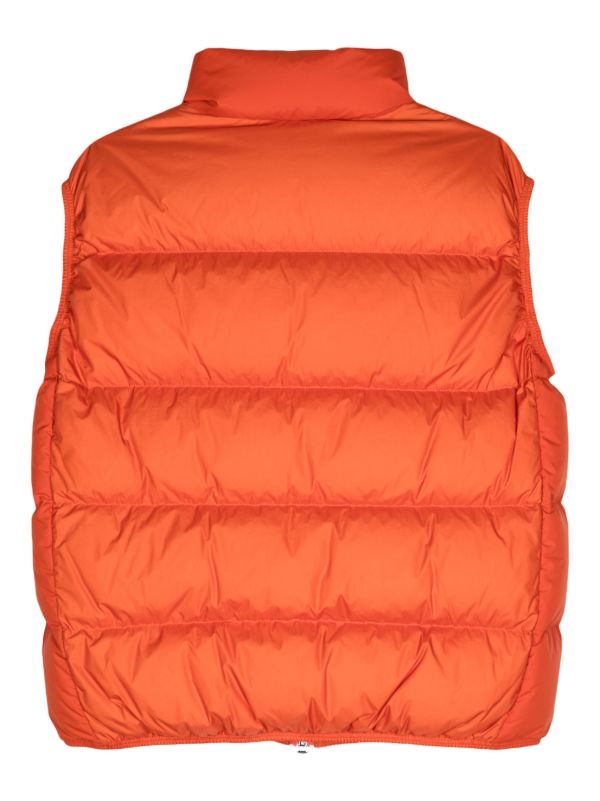 Browns Moncler Orange Almaz Down Gilet | Browns Waistcoats & Gilets