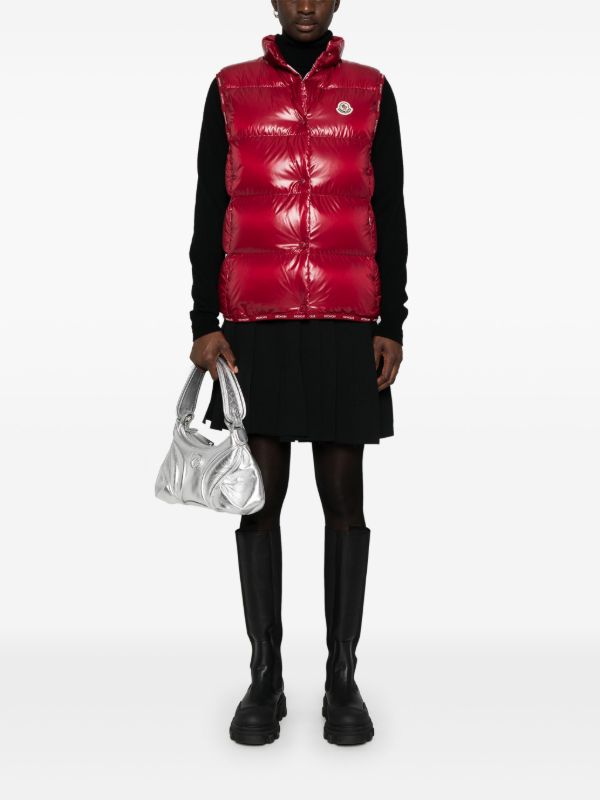 Browns Moncler Red Badia Quilted Gilet | Browns Waistcoats & Gilets