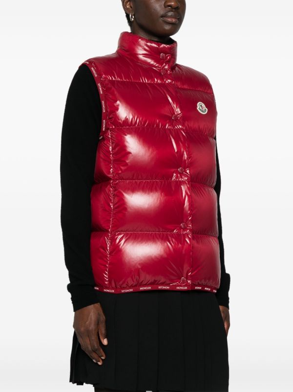 Browns Moncler Red Badia Quilted Gilet | Browns Waistcoats & Gilets