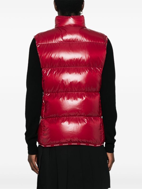Browns Moncler Red Badia Quilted Gilet | Browns Waistcoats & Gilets