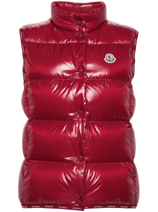 browns Moncler Red Badia Quilted Gilet | Browns Waistcoats & Gilets