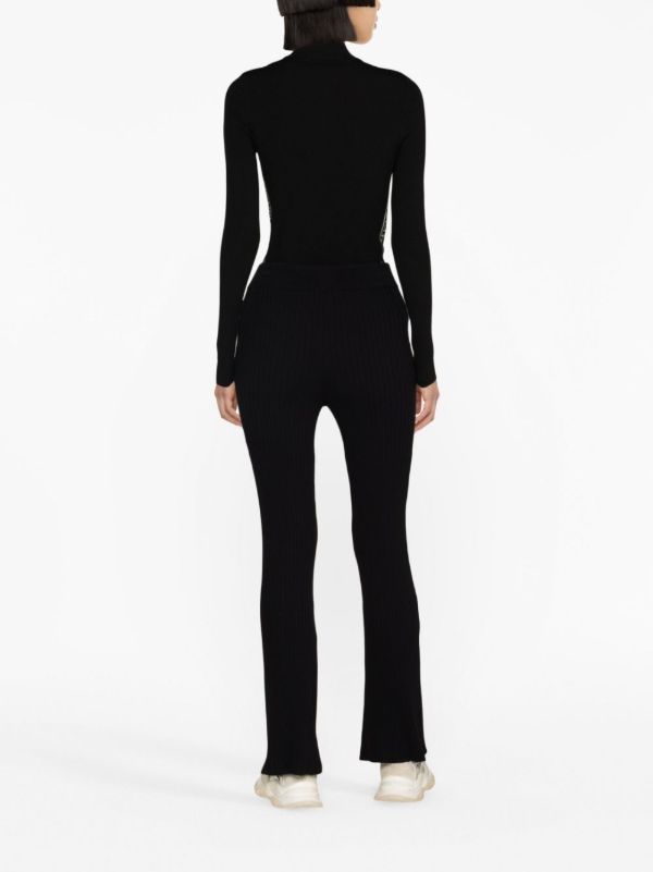 Browns Moncler Ribbed-knit Flared Trousers | Browns Knitted Trousers