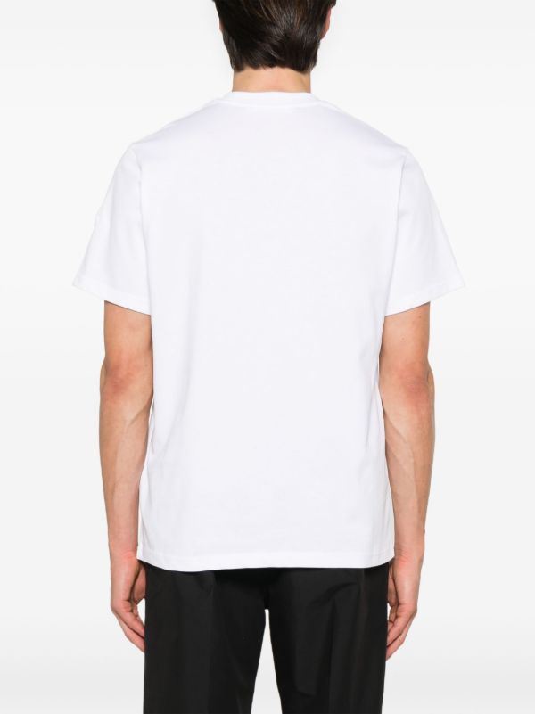 Browns Moncler White Logo-Print T-Shirt | Browns T-Shirts