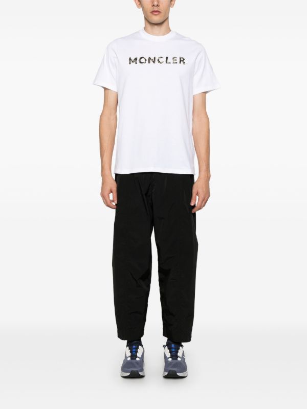 Browns Moncler White Logo-Print T-Shirt | Browns T-Shirts