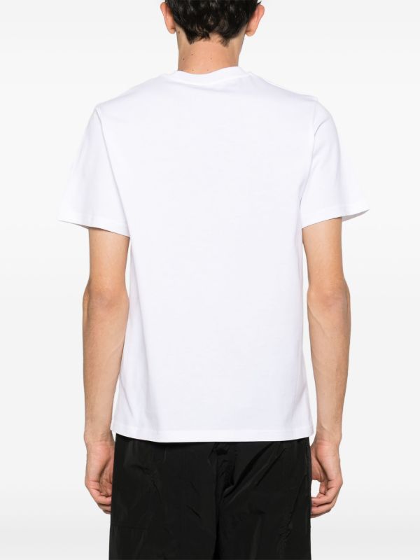 Browns Moncler White Logo-Print T-Shirt | Browns T-Shirts