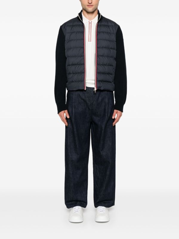 Browns Moncler White Zip-Up Polo Shirt | Browns Polo Shirts