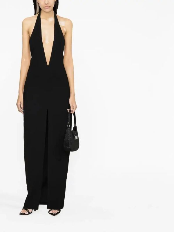 Browns Mônot Halterneck Plunging Gown | Browns Cocktail & Party Dresses