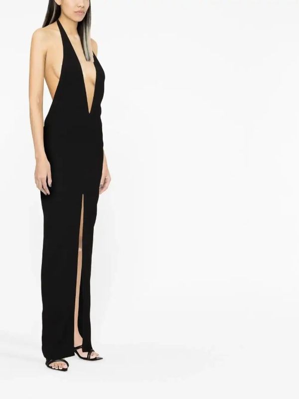 Browns Mônot Halterneck Plunging Gown | Browns Cocktail & Party Dresses
