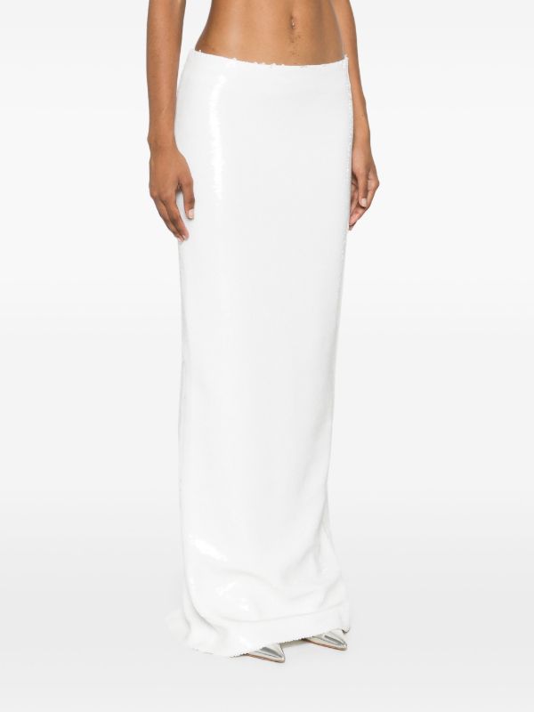 Browns Mônot White Sequinned Skirt | Browns Full Skirts