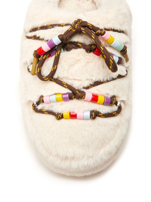 Browns Moon Boot Faux-fur Beaded Mules | Browns Slippers