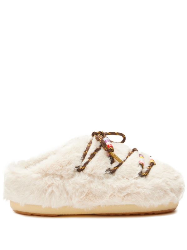 browns Moon Boot faux-fur beaded mules | Browns Slippers