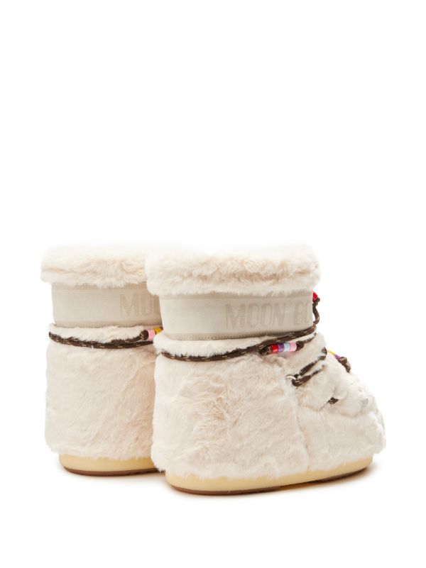 Browns Moon Boot Neutral Icon Low Faux-Fur Boots | Browns Boots